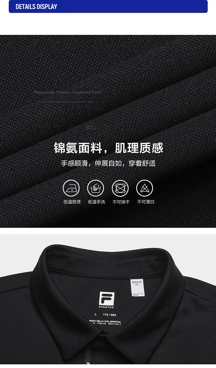 FILA Official Men's Polo Shirt 2026 Summer Fitness Cooling Quick-Dry Short Sleeve Sport T-Shirt 28