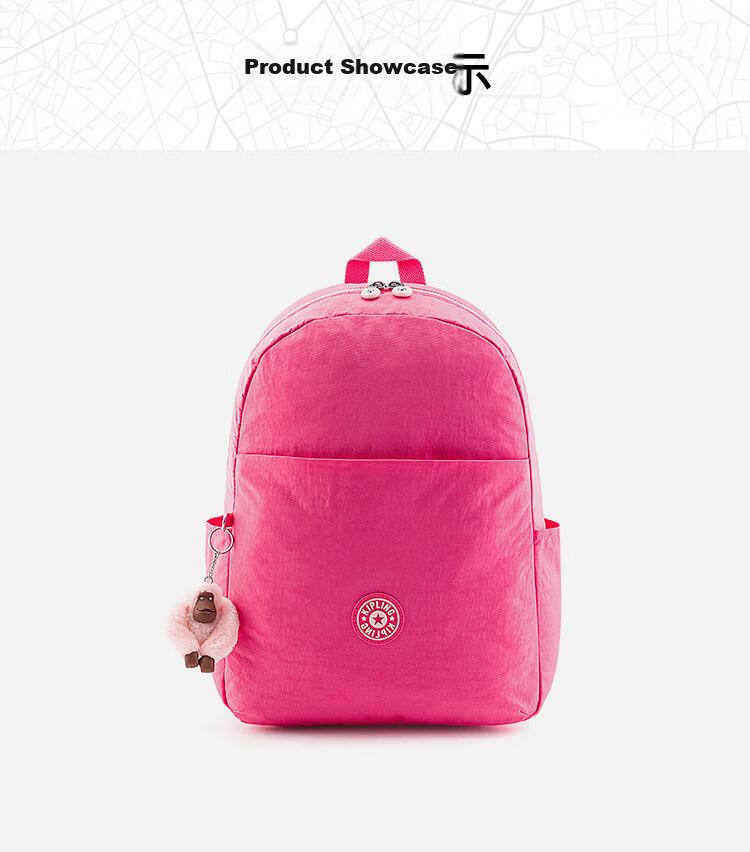 Kipling Large Capacity Backpack School Bag Junior High School BTS HAYDAR Blue Patchwork Birthday Gift 6