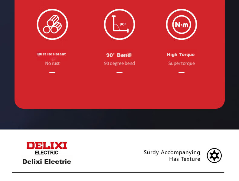 Delixi Electric Hex Key Wrench Set Hardware Repair Tools Hex Screwdriver S2 Steel 9-Piece Extended Flat/Ball Head 4