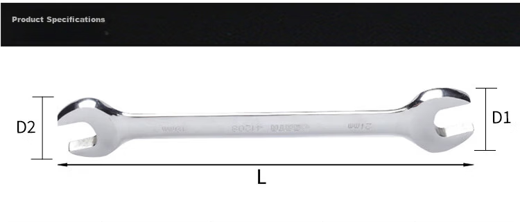 SATA 41216 Fully Polished Double Open-End Wrench 5.5x7MM 5