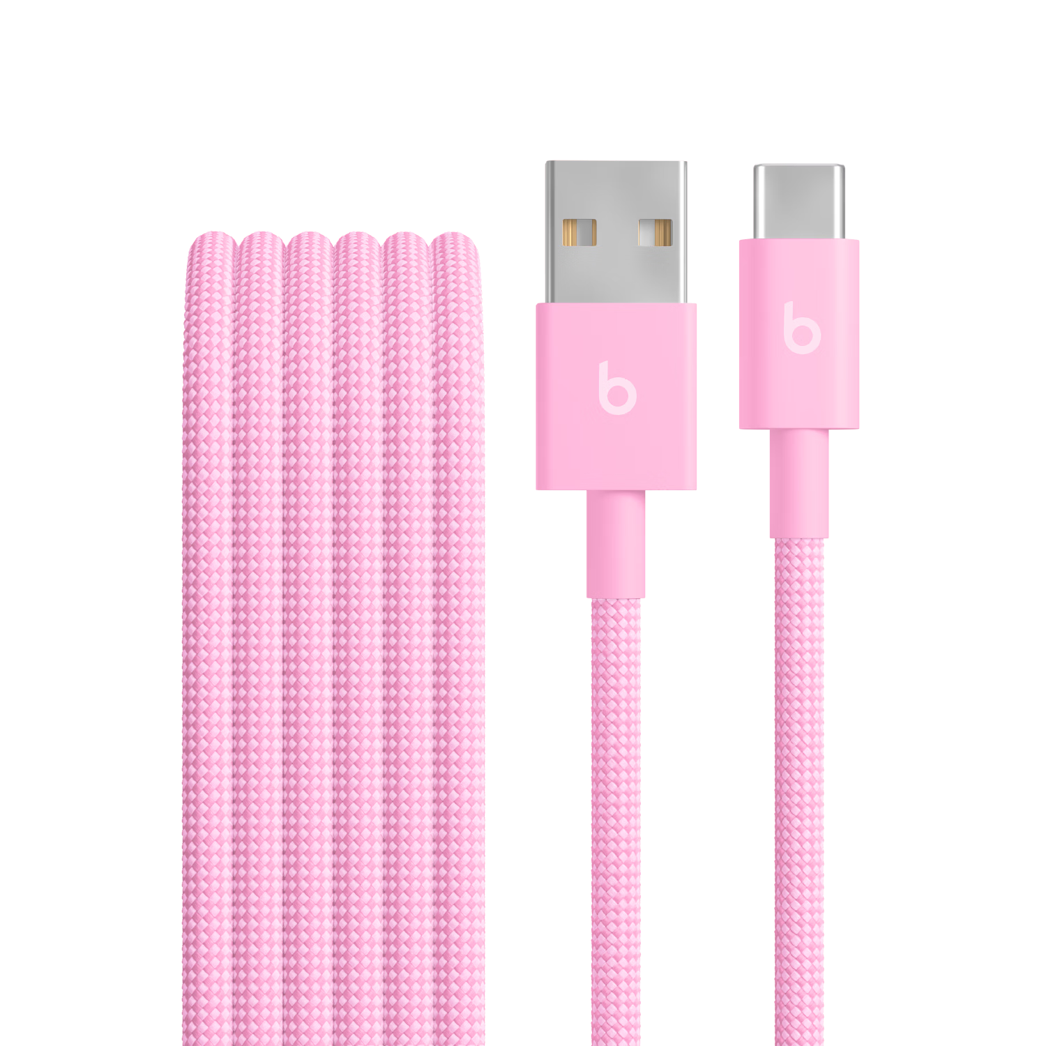Beats Type-C to USB Data Cable 1.5m Super Pink Charging Cable Original for iPhone 17 Pro Max / Headphone Braided Charging Cable