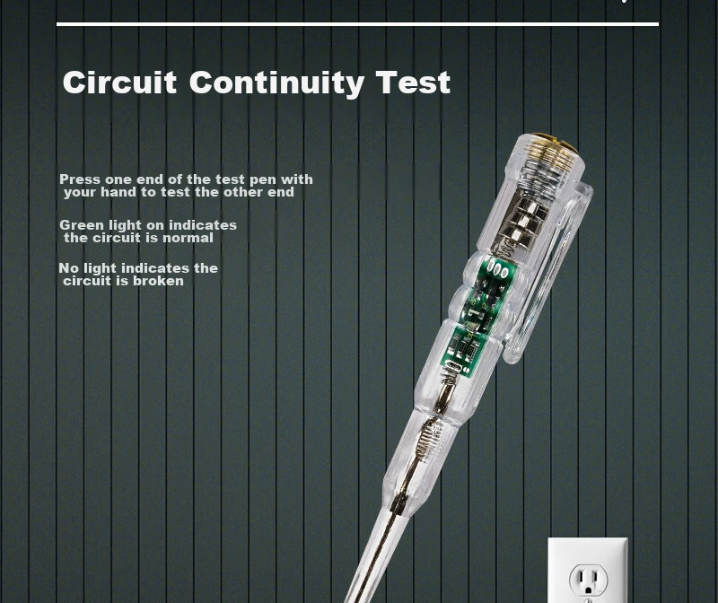 Haisidike High-Brightness Dual-Color Inductive Voltage Tester Screwdriver Electrical Test Pen 5-Pack [Jingcang] 5