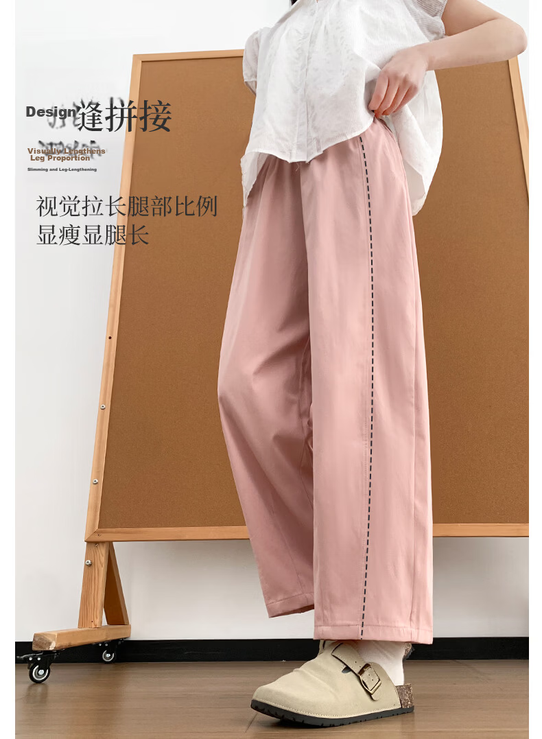 Borui Women's Summer Lightweight Breathable Quick-Dry Cropped Pants 2026 Latest Carrot Style Casual Sports Pants Navy Blue 6