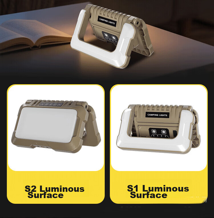 Cavalry Home Emergency Light Rechargeable Folding Hook Camping Lamp Single Light with Bracket for Night Market Work Auto Repair Inspection 8