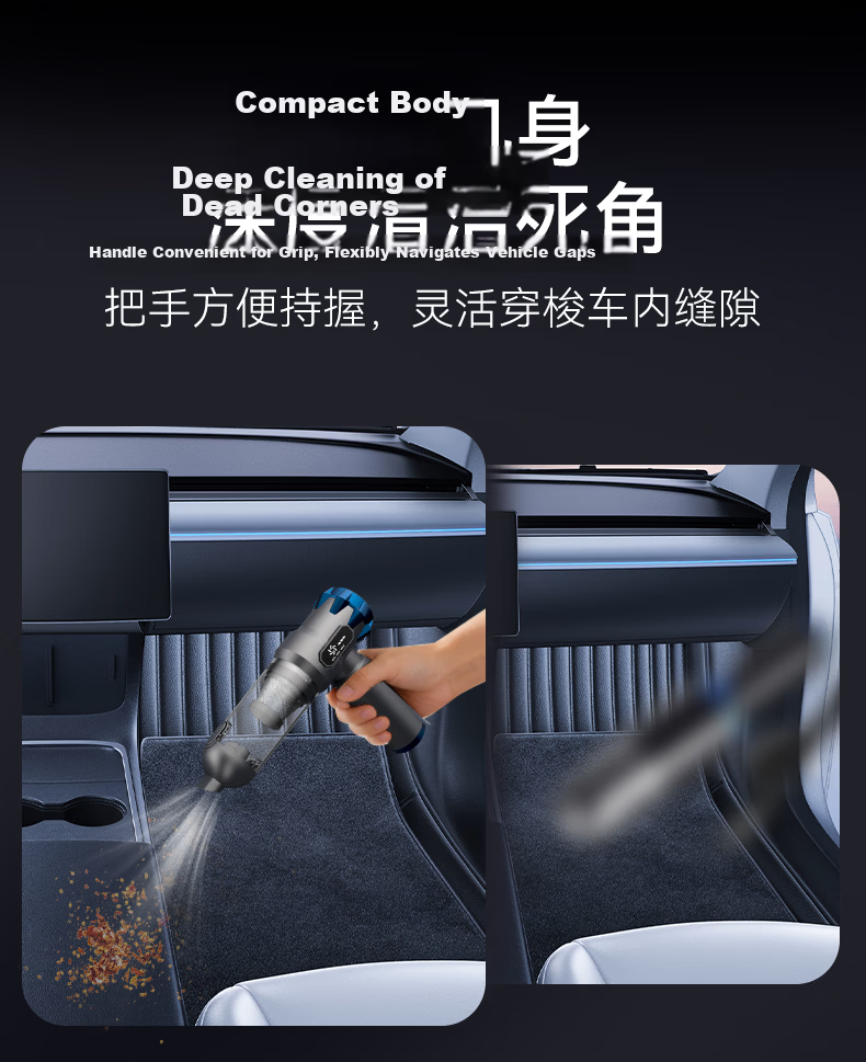 Puppy Car Vacuum Cleaner Handheld Portable Strong Suction Dual Use Blower Desktop Dust Cleaner 20000Pa Standard Corporate Gift Green 8