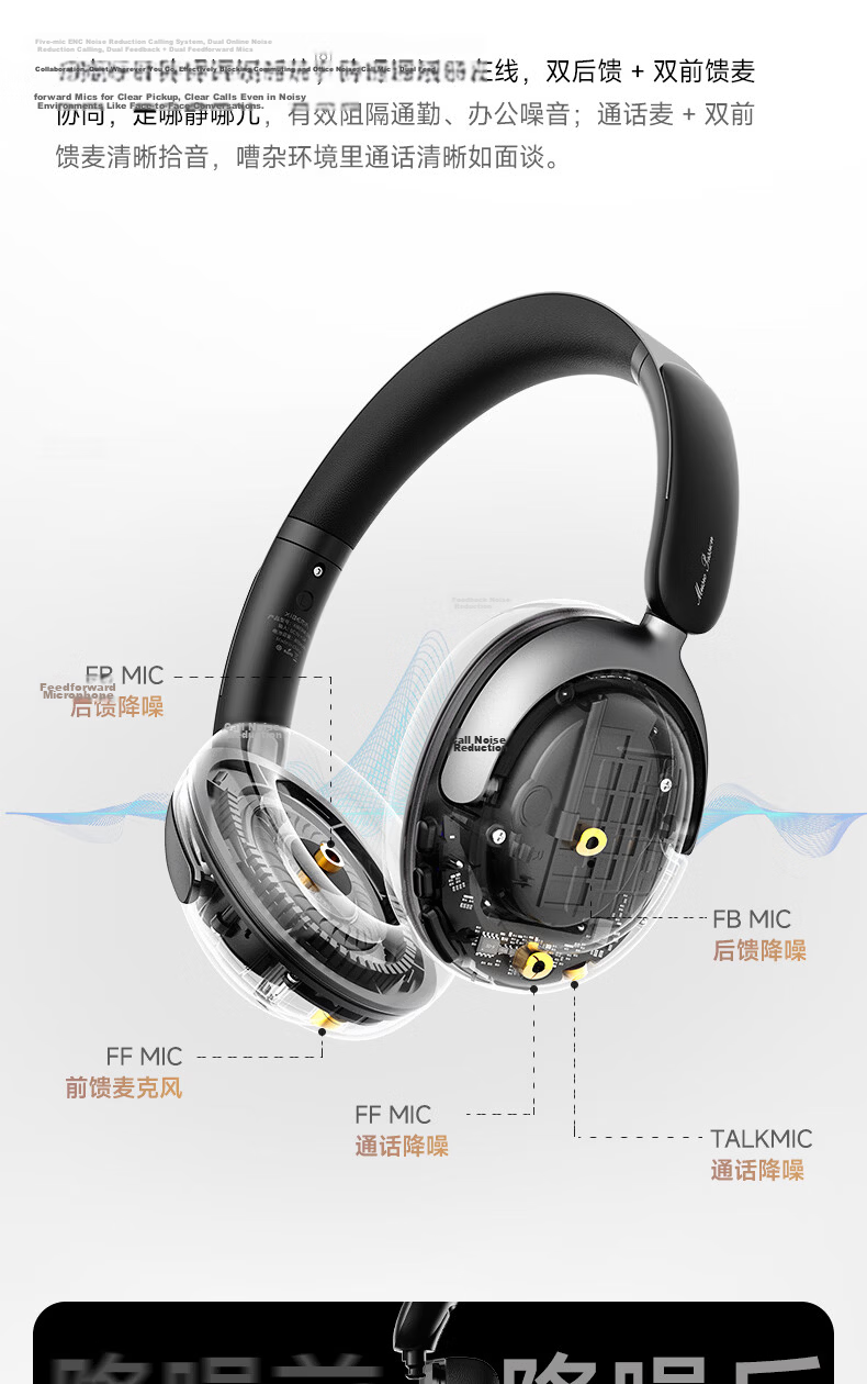 Siberia Feather DM03 Smart Dynamic Noise Cancelling [2026 Latest] Over-Ear Bluetooth Headphones Wireless Long Battery Life High-Quality Music Compatible with Apple Huawei Xiaomi Gift 15
