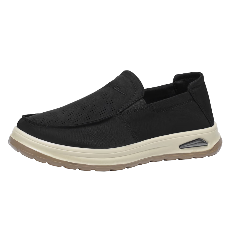 Warrior Official Slip-On Men's Shoes Summer 2026 New Breathable Mesh Dad Old Beijing Cloth Shoes Black Size 42