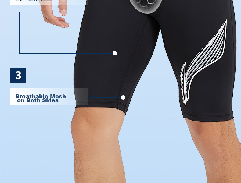Li-Ning Men's Summer Compression Shorts Quick-Dry High Elasticity Running Sports Fitness Basketball Yoga Base Layer Five-Point Pants 12