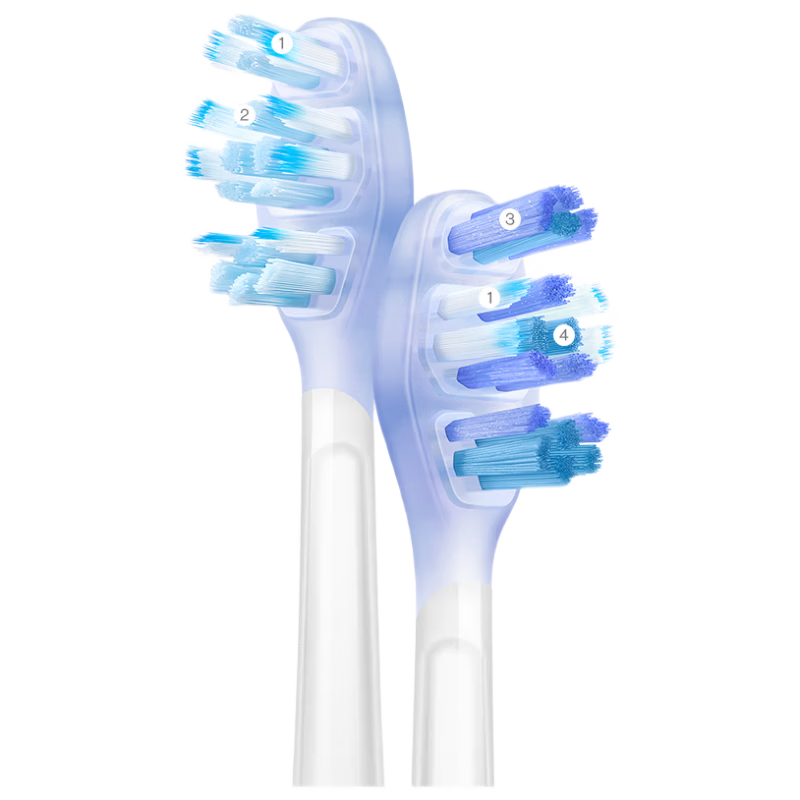 Usmile Smile Plus Electric Toothbrush Heads 2nd Generation Joint Shock-Absorbing Whitening Brush Heads 2-Pack for Easy Cleaning of Molar Teeth Compatible with Y Series Adult Electric Toothbrushes