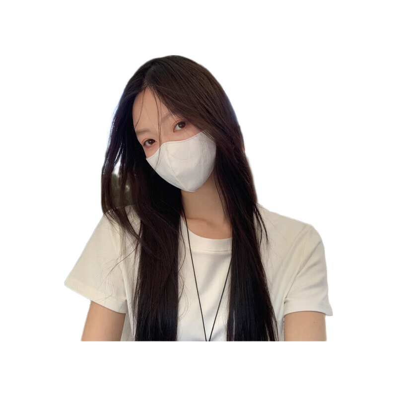 ICH MODE "Minimalist Paper Doll" Short Sleeve Women's T-Shirt Summer Simple Cool Base Shirt Solid Color Inner Top White L