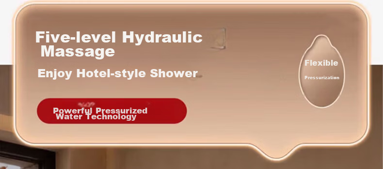 X-GRKE Seiko Pressurized Shower Head Set with Hose, 5-Mode Adjustable High-Pressure Bathroom Shower Sprayer 4