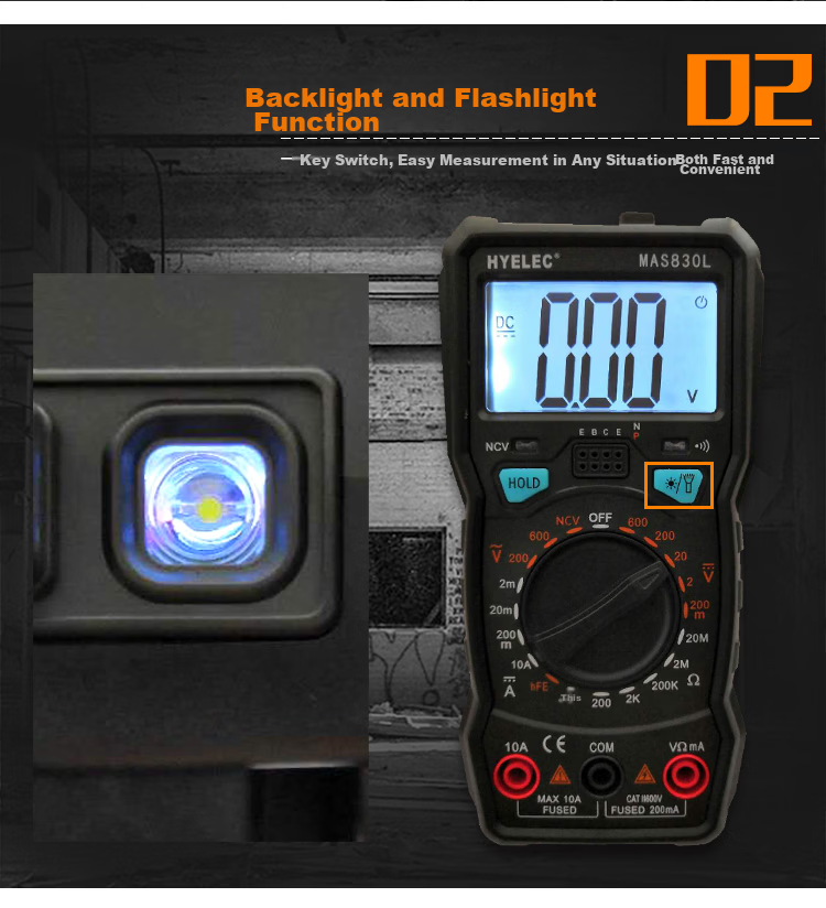 HYELEC MAS830L Digital Multimeter 7