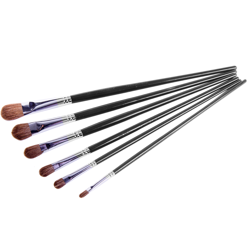 Mont Marte 6-Piece Oil Painting Brush Set, Acrylic Paint Brushes, Watercolor Brushes, Art Pig Bristle Nylon Painting Brushes, Children's Line Drawing Brushes, Flat Brush And Brush Set BMHS1002