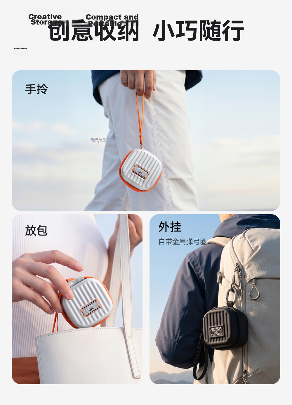 TELESIN Sports Camera Filter Storage Bag Compatible with DJI Action 6/5/4/Nano, Feiyu Ace Pro 2, GoPro Filter Storage Protective Case 3