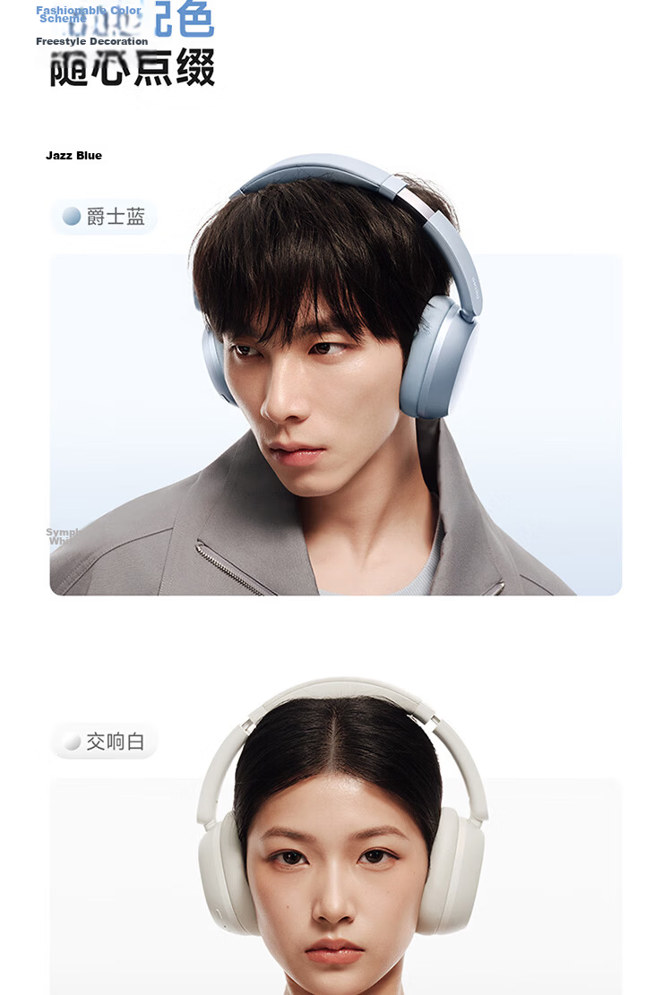 MI REDMI Over-Ear Bluetooth Headphones with Active Noise Cancellation, Comfortable Fit, Long Battery Life, Compatible with Mi Ecosystem And Apple/Huawei Phones, Jazz Blue 10