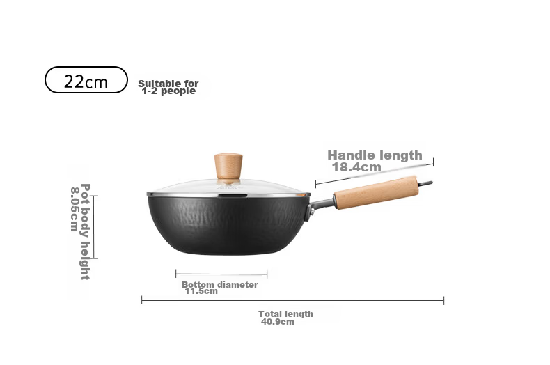 SUPOR Titanium Iron Non-Stick Mini Wok Household Uncoated Stir-Fry Pan Gas and Induction Cooker Compatible EC20AYT02 23
