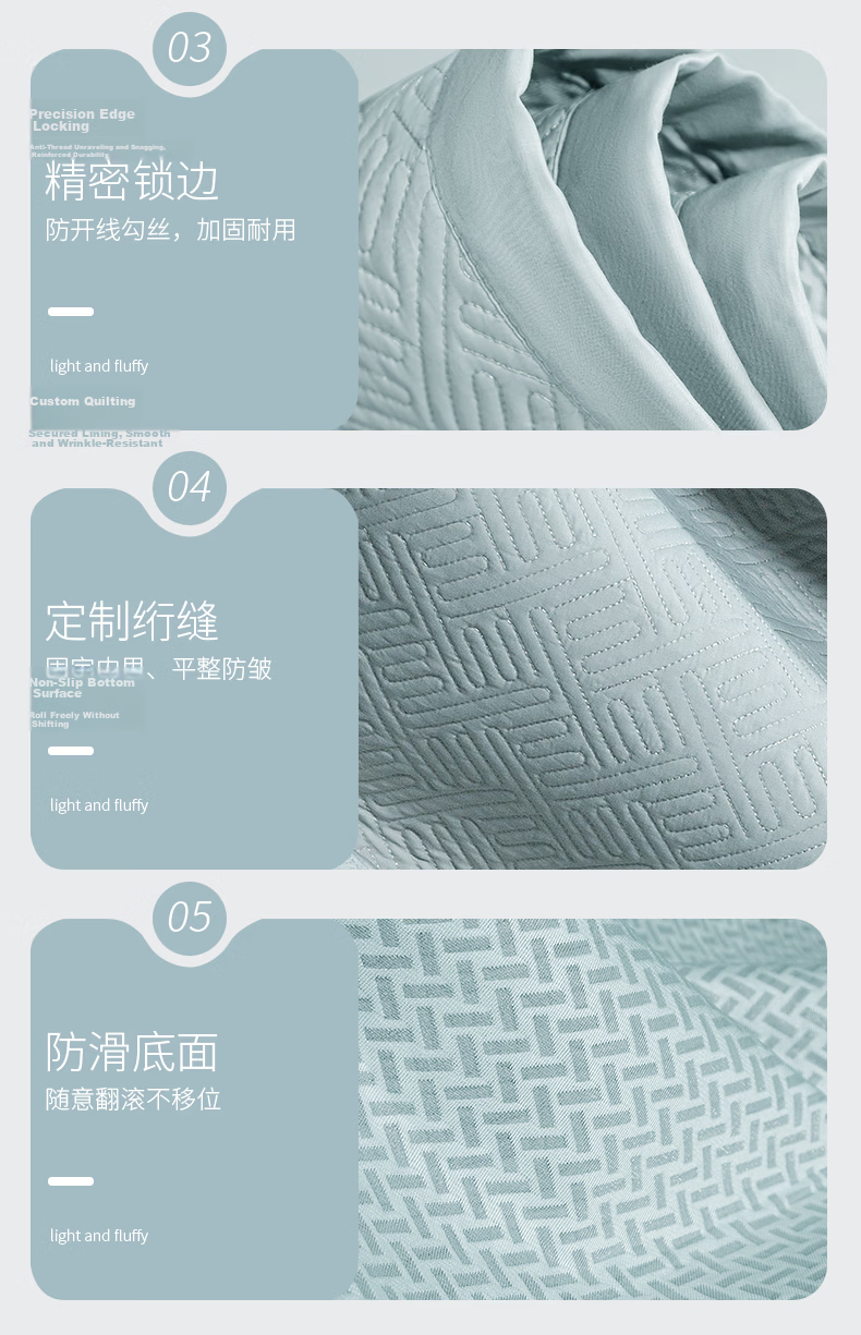 Anmino Anti-Mite Antibacterial Cooling Mat, Ice Silk Mat, Summer Cooling Pad, Class A Machine Washable 10