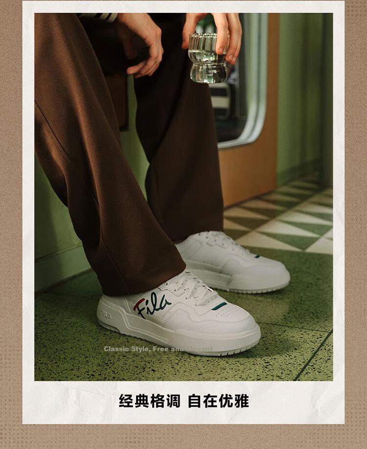 FILA Official [Yi Yangqianxi Edition] Men's Retro Square Casual Sneakers 15