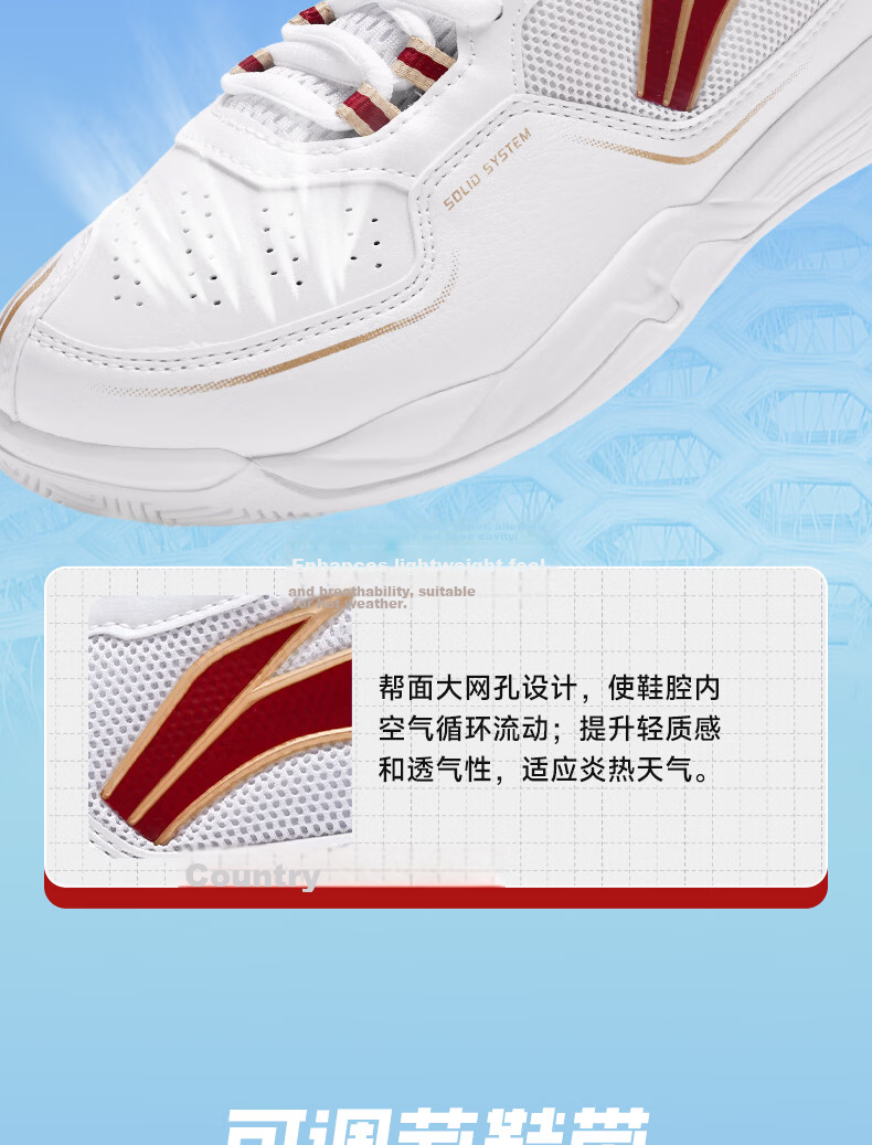 LI-NING Badminton Shoes Ground Flying 3JR Year of the Horse Limited Edition Unisex Youth Non-Slip Wear-Resistant Training Sports Shoes 30 5