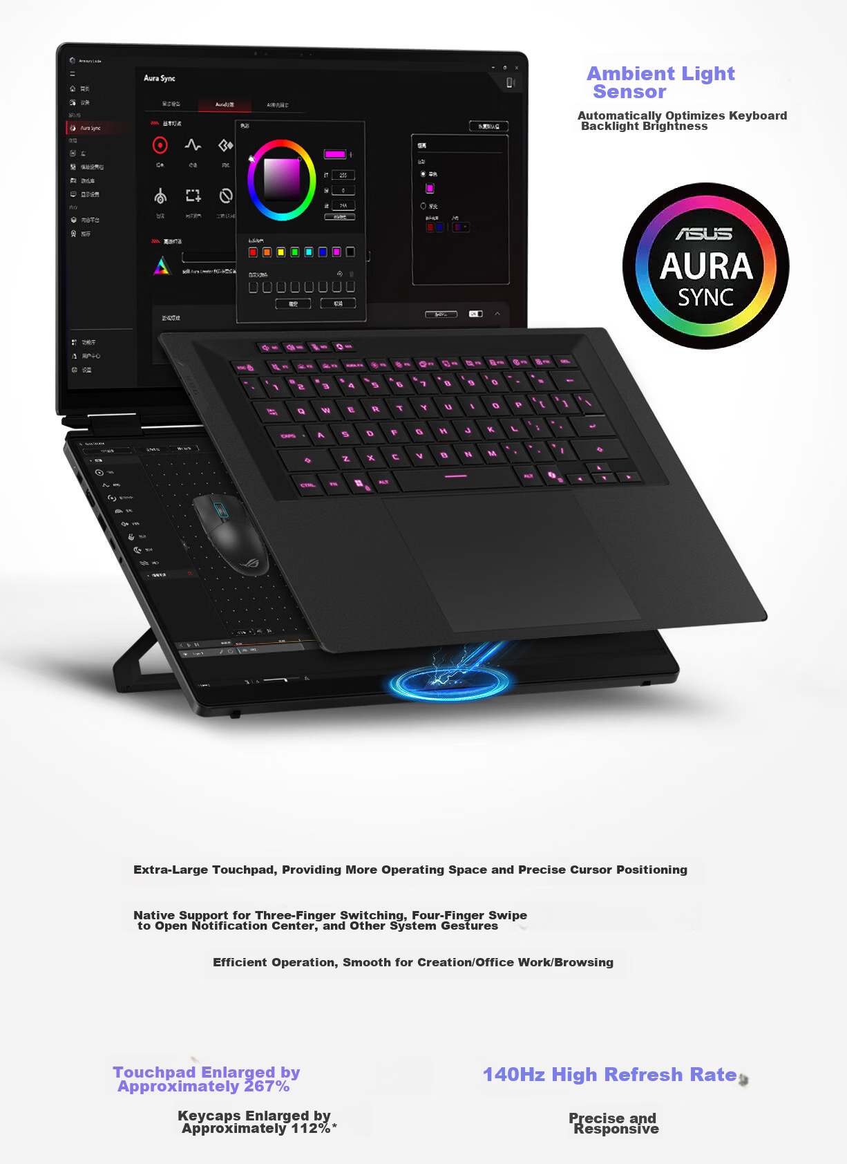 ROG Phantom 16 Dual-Screen Core U9 16-inch Designer Gaming Laptop (U9 386H 64GB 2TB RTX 5090 2.8K 120Hz HDR1000) 21