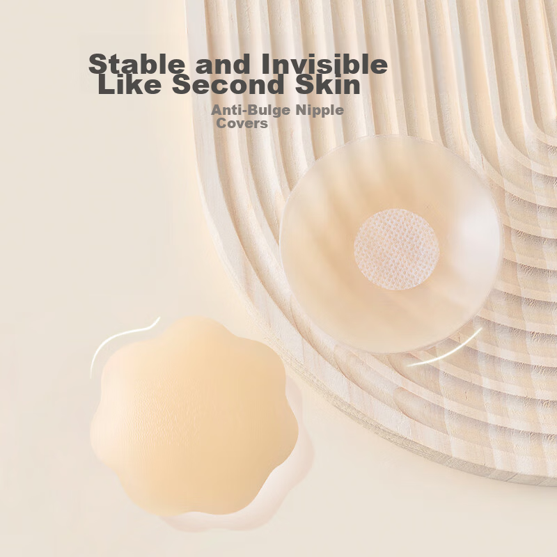 Fuli Girl Silicone Skin Tone Invisible Nipple Covers Reusable Bra Pads for Wedding Dress