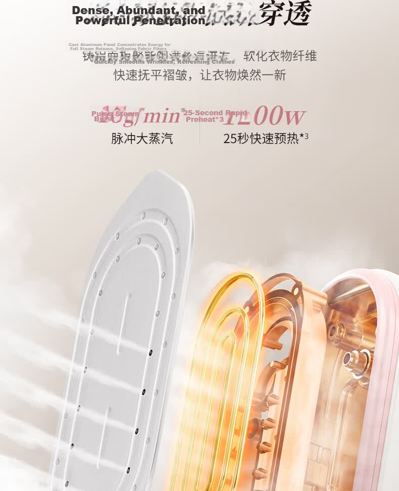SUPOR Pulse Energy Steam Handheld Garment Steamer/Electric Iron Micro-Pressurized Sterilization and Wrinkle Removal Portable Foldable Travel Iron 936B 6