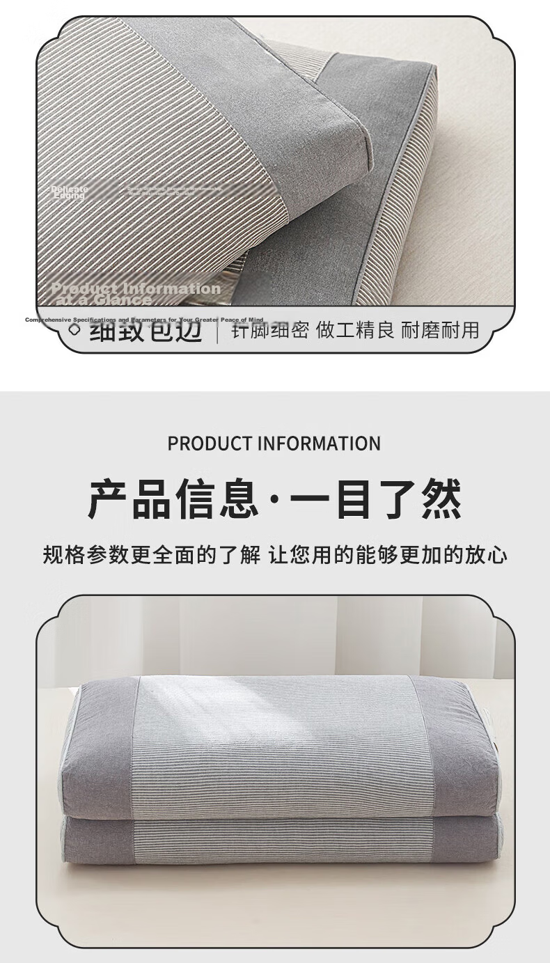 Aiwei Pure Cotton Buckwheat Pillow Sleep Hard Pillow 100% Buckwheat Hull Cervical Pillow 35*55cm Single Pack Smoke Gray 12