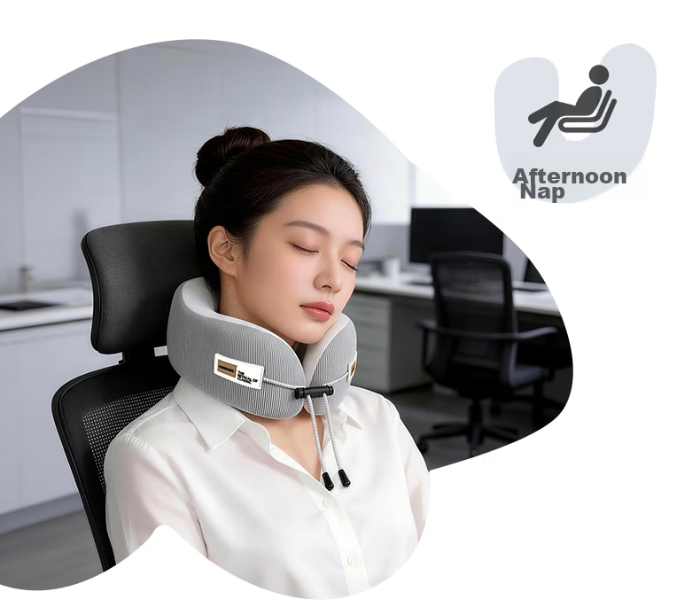 Zhiguozhe U-Shaped Neck Pillow Travel Portable Foldable U-Shape Neck Support Pillow for Airplane High-Speed Train Nap Essential 29
