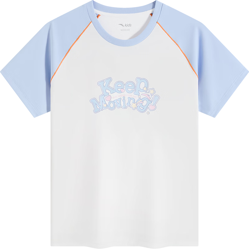 Anta Kids Short Sleeve T-Shirt 2026 Summer Comfortable Skin-Friendly Large Children Easy Stain-Resistant Sports Tee A62627102