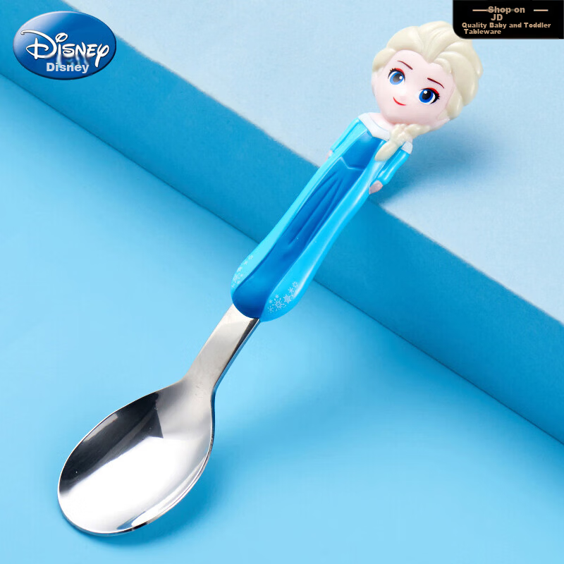 Disney Children's Stainless Steel Spoon Household Tableware Soup Spoon Creative 3D Cute Cartoon Baby Feeding Spoon Lunch Box