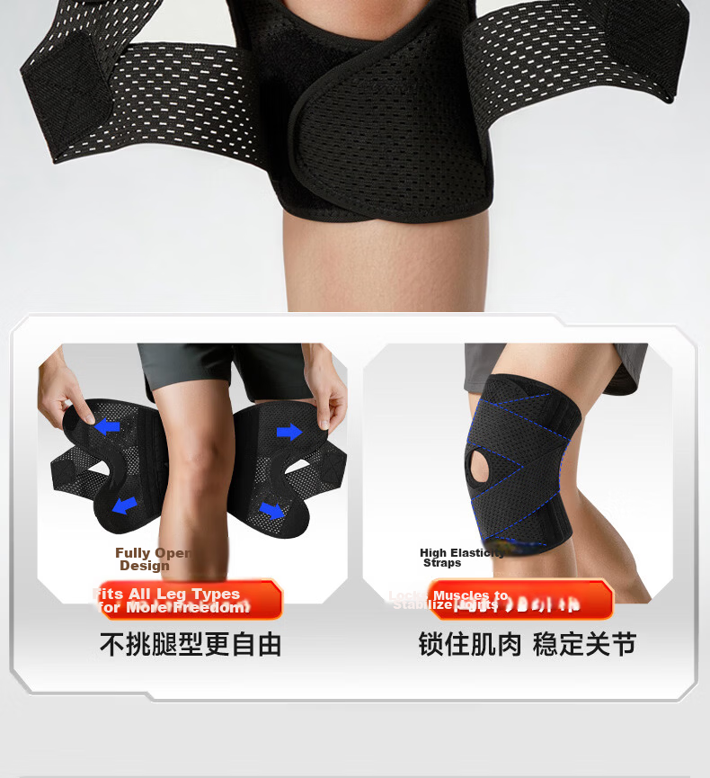 Li-Ning Knee Brace Summer Thin Meniscus Injury Protection Joint Patella Unisex for Hiking Running Badminton Basketball 23