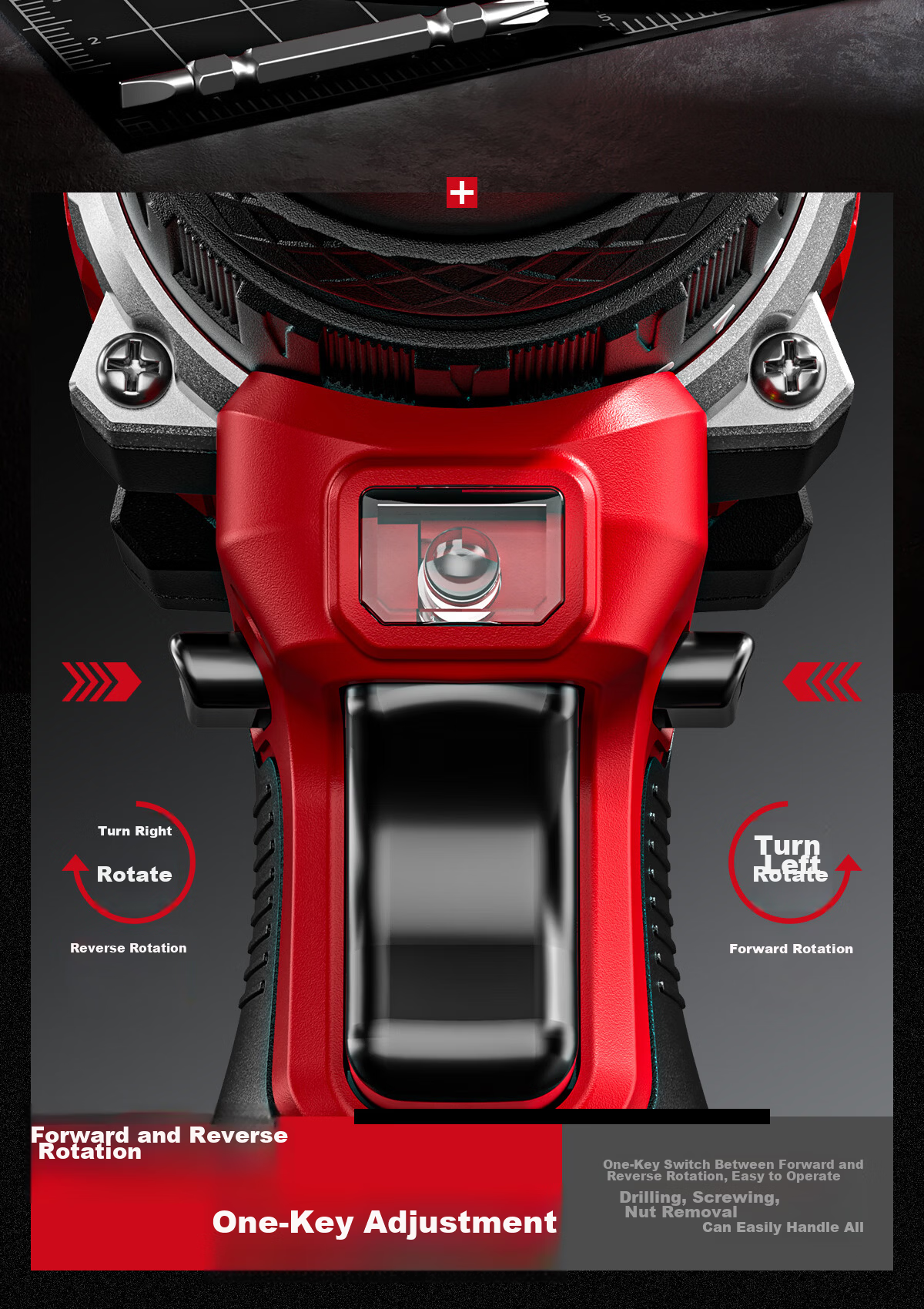 Delixi Electric Multifunctional 16.8V Brushless Lithium Battery Cordless Handheld Drill with Quick-Change Chuck and Toolbox 19