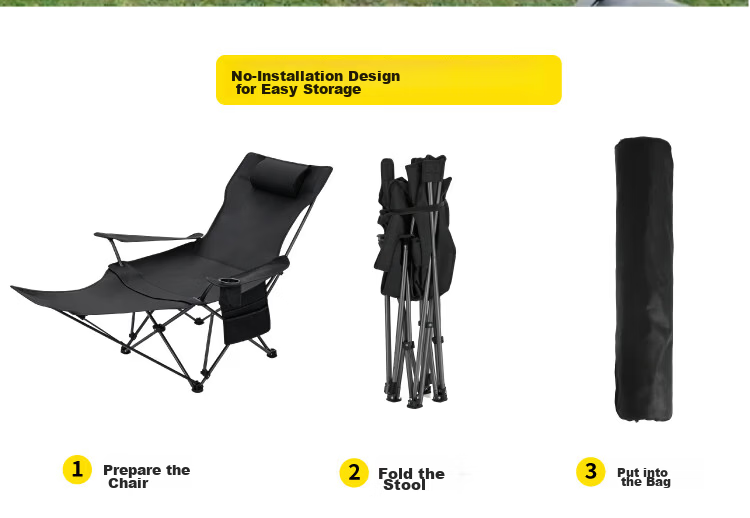 Tuxing Tianxia Outdoor Folding Recliner Chair Nap Camping Chair Foldable Office Nap Care Bed 4-Level Adjustable 13
