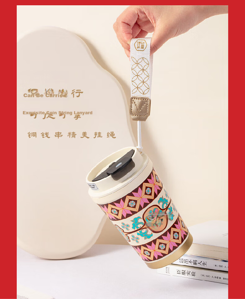Xishi Insulated Ceramic Liner Coffee Mug Large Capacity Portable Car Travel Cup Gift for Besties and Girlfriends Birthday Holiday 5