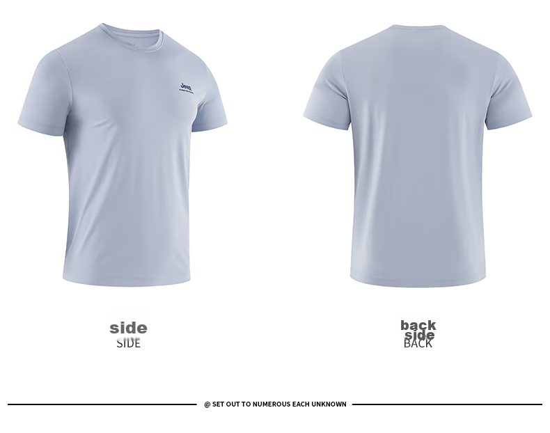 JEEP Men's Short-Sleeve T-Shirt, Sports Outdoor Breathable Quick-Dry Tee, Men's Cool Round Neck Top, 538 Navy Blue XL 28