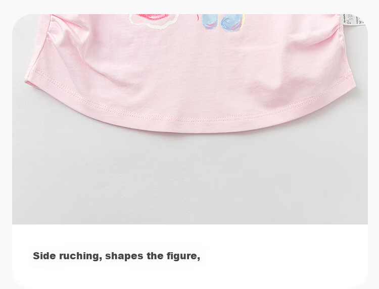Balabala Girls' Short Sleeve Set Children's Baby Two-Piece 2026 New Summer Delicate Ruffle T-Shirt and Pants Sweet Style 6