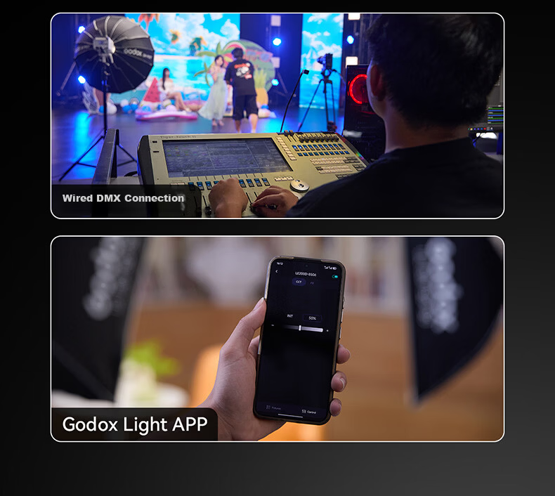 Godox LE200D LED Video Light Continuous Lighting Photography Fill Light Live Streaming Portrait Soft Light Film Light 7