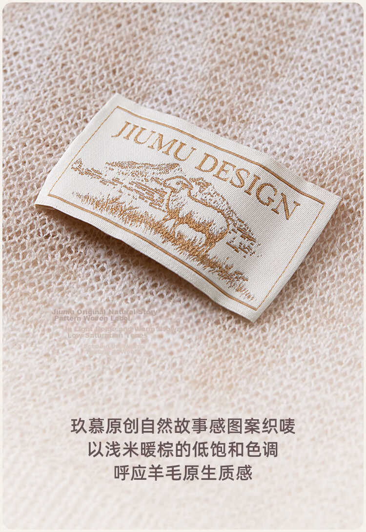 JIUMU 100% Merino Wool Lightweight Four-Season Shawl Women's Elegant Summer Air-Conditioned Room Warm Scarf 9