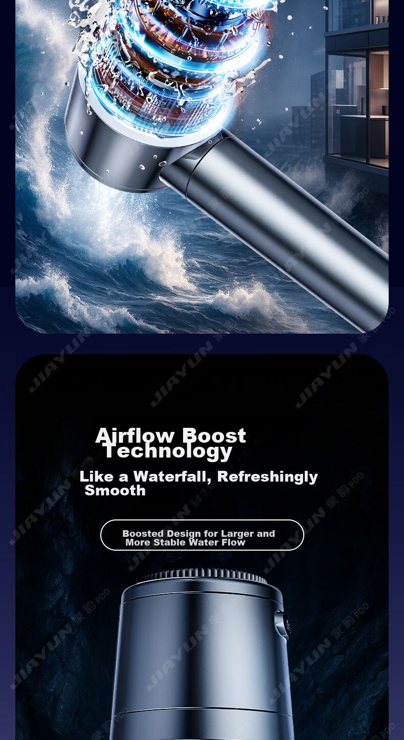Jiayun [Seiko] High-Pressure Filtered Shower Head Powerful Multifunctional Handheld Shower Sprayer for Home Use 10