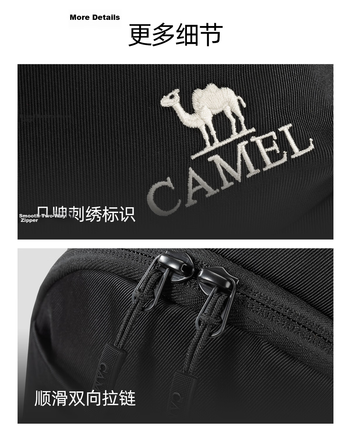 CAMEL Lightweight Commuter Crossbody Bag Student Waist Pack Outdoor Large Capacity Casual Portable Chest Bag Haze Blue 575C633030 13