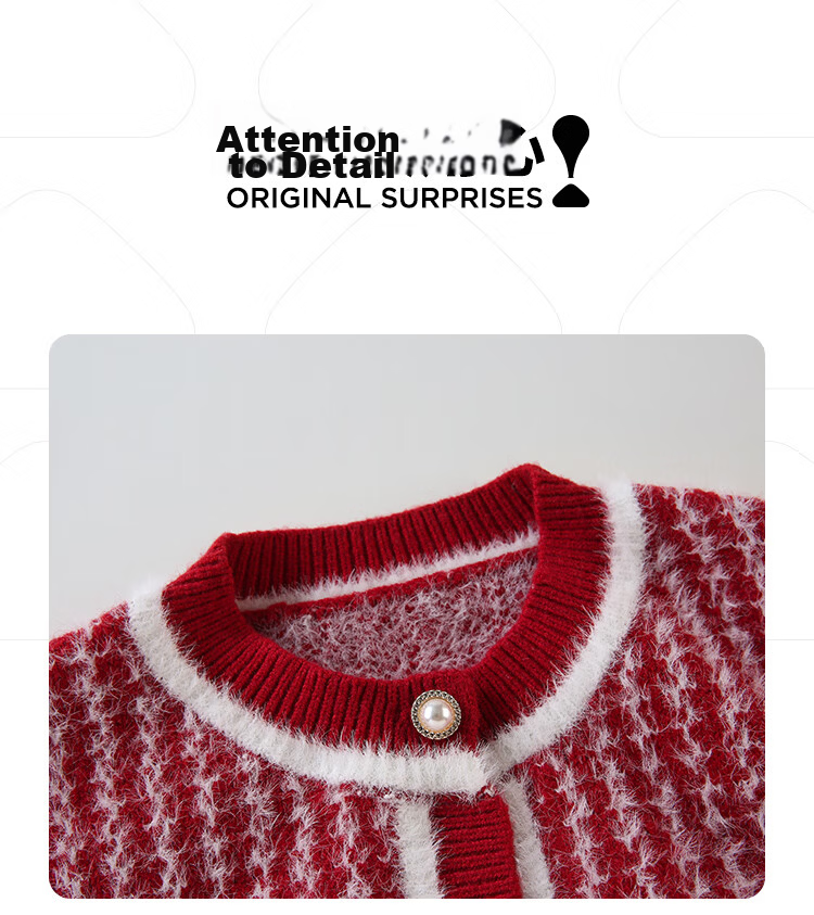 DISNEY Girls' Thickened Sweater Dress Red Lunar New Year Outfit 23 Winter DB331TE16 Bright Red Size 130 26