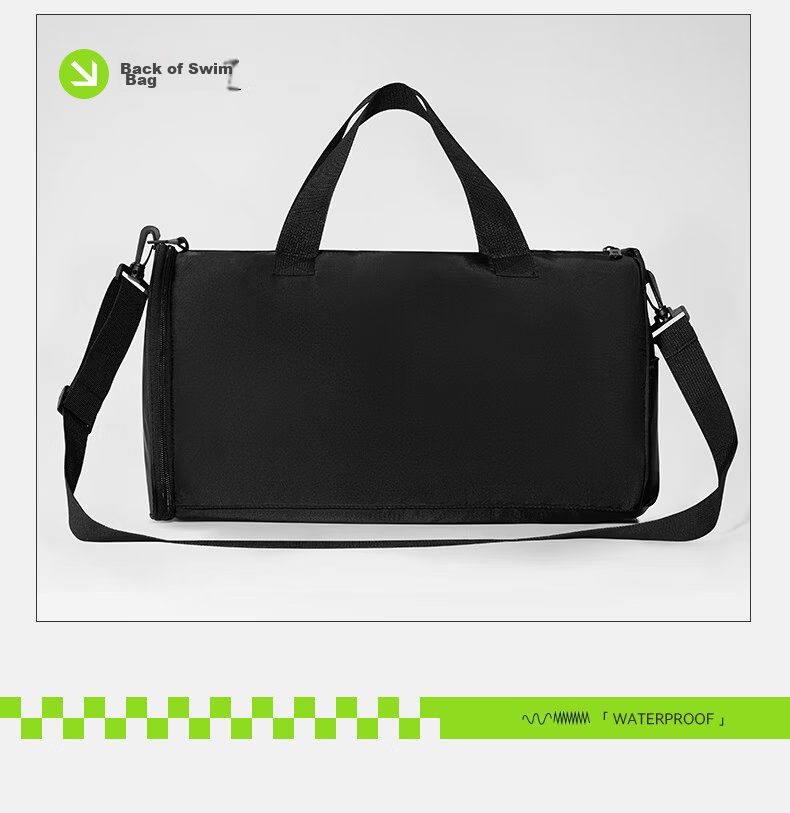 361° Swimming Bag Wet and Dry Separation Storage Bag Fitness Travel Bag Unisex Sports Training Toiletry Waterproof Bag 12