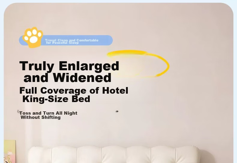 Liomirror Disposable Bedding Set 3-Piece Thickened Hotel Bed Sheet Pillowcase Portable Animal City 3-Piece Set 16