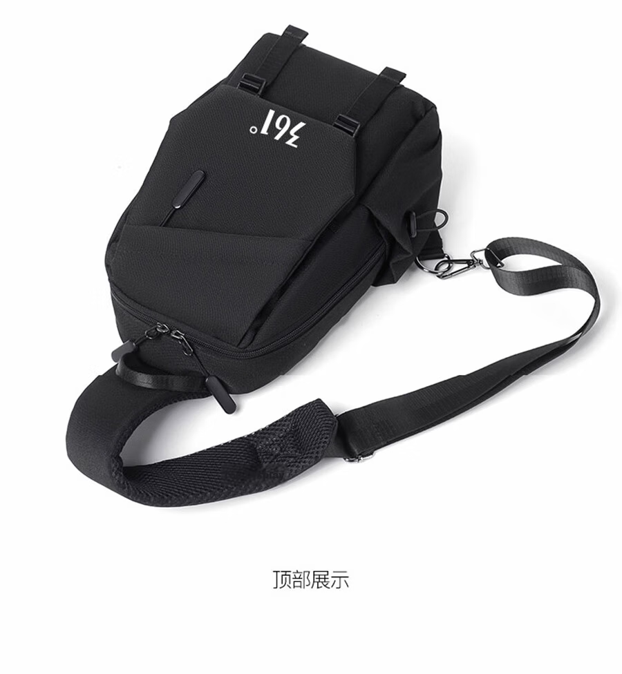 361° Men's Large Capacity Chest Bag Crossbody Sports Commuter Casual Cycling Shoulder Bag Black 17