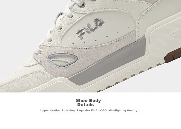 FILA Official Men's CAMPUS 1S Couple Sneakers Square Sole 1S White Casual Shoes 43