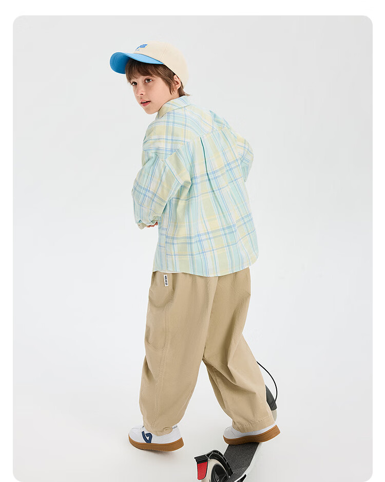 Balabala Kids Long Sleeve Shirt Baby Clothes Boys Girls 2026 New Spring Plaid Shirt Jacket 42