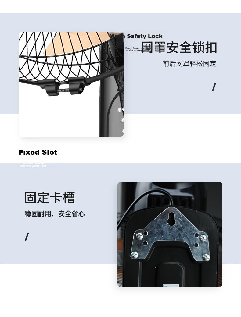 CAMEL Industrial Ventilation Wall Fan Large Airflow Electric Wall-Mounted Oscillating Fan (B-08 Aluminum Blades) 13