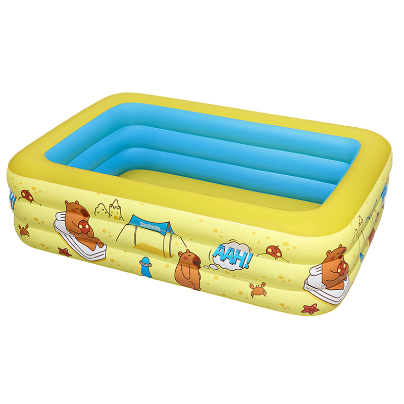 Bestway JD Exclusive Inflatable Swimming Pool Indoor Outdoor Thickened Foldable Water Pool Children's Toy Capybara 1.5m