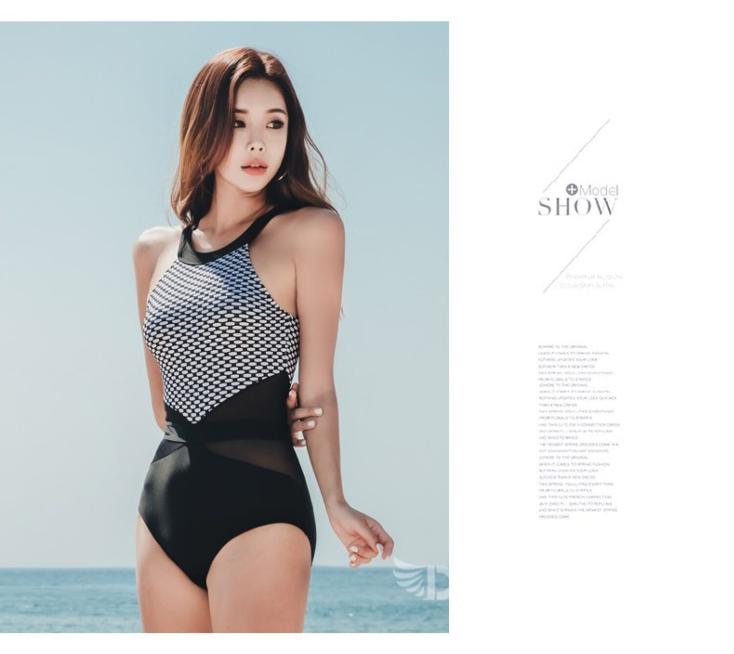 DK Swimsuit for Women, Sexy Slimming Tummy-Covering Conservative One-Piece Black And White Small Chest Push-Up Swimwear for Hot Springs 19