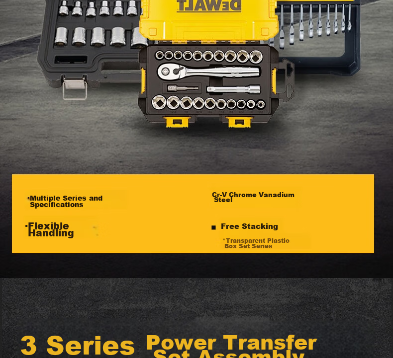 DEWALT 15-Piece 1/4 & 3/8 Socket Accessory Set 2